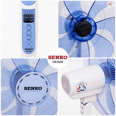 Quạt Đứng Remote Senko DR1608 65W – 7 Cánh 39cm