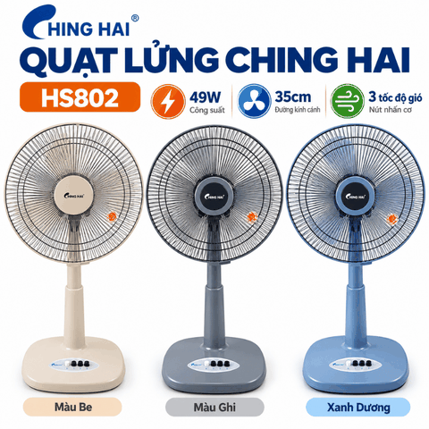 Quạt Lửng Ching Hai HS802 49W – 3 Cánh 35cm, 3 Tốc Độ