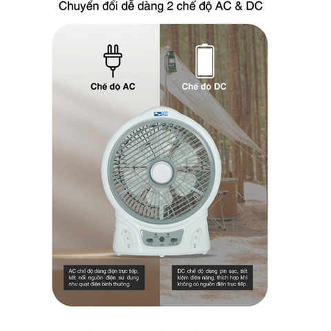 Quạt sạc 12W, hiệu AC ARF03D106