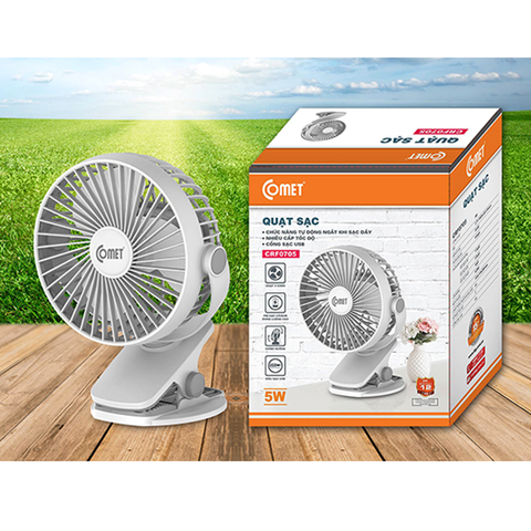 Quạt sạc Comet - CRF0705 BL