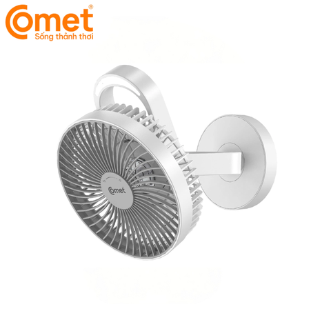 Quạt sạc Comet CRF1606 (6W) – Pin lithium đôi 2400mAh, sạc Type-C, gập gọn xoay 360°