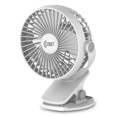 Quạt Sạc Tích Điện Mini COMET CRF0705 WH 5W – 3 Tốc Độ, Màu Trắng