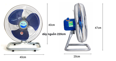 Quạt sàn Ching Hai FF802 35cm 49W | 3 tốc độ, đảo gió