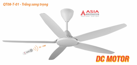 Quạt Trần Asia Lighting QT08-T-01 - Trắng Sang Trọng