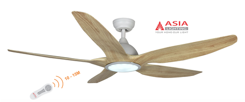 Quạt trần đèn trang trí QT03-G-01 - Gỗ phong cách
