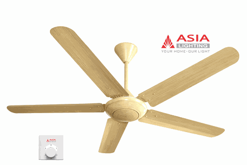 Quạt Trần QT06-G-01 Gỗ Phong Cách – 5 Cánh Thép, Hộp Số Cơ, AC Motor
