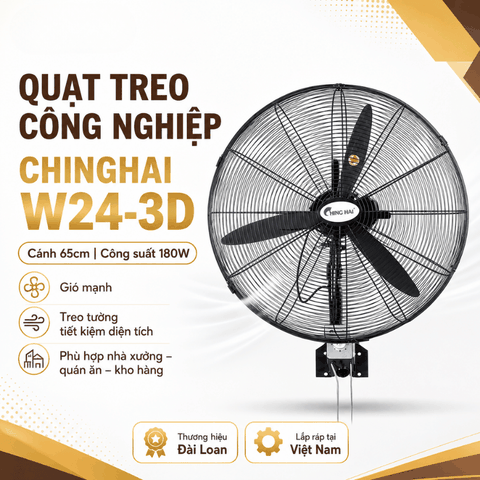 Quạt Treo Công Nghiệp ChingHai W24-3D Cánh 65cm Công Suất 180W
