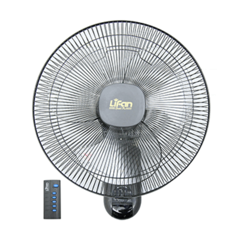 Quạt treo tường LIFAN TE-1689 – 40cm 50W, Remote, hẹn giờ 7h, 2 chuyển hướng điện (đảo số 8)