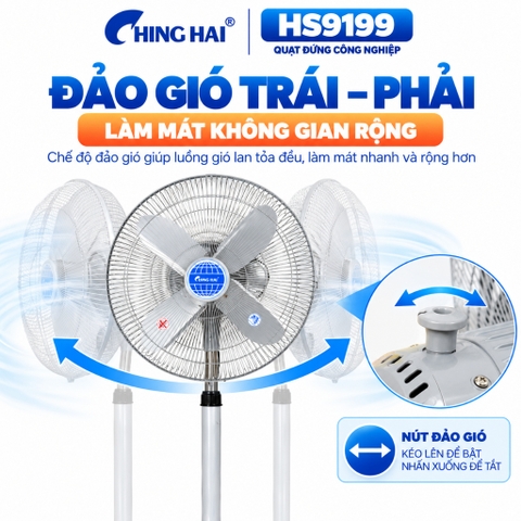 Quạt Đứng Công Nghiệp CHING HAI HS9199 112W – 4 Cánh Nhôm 45cm