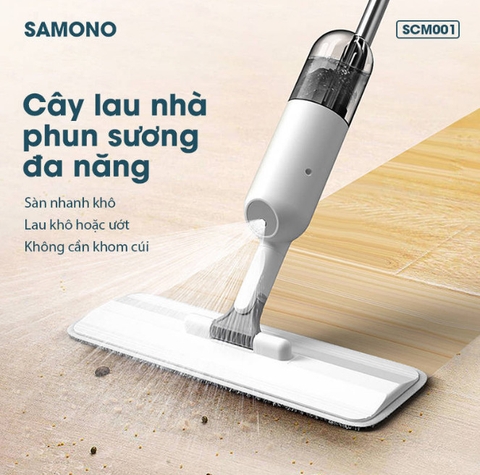 Cây lau nhà SAMONO phun sương đa năng SCM001 Trắng