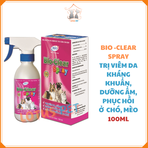 Bio - Clear Spray - Thuốc trị nấm da chó mèo - 120gr