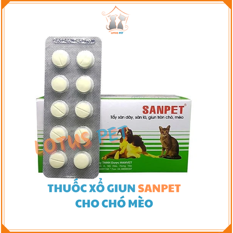 Xổ giun Sanpet cho chó mèo