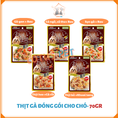 Thịt gà đóng gói Doggyman cho chó -70Gr
