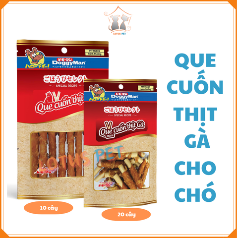 Que cuốn thịt gà Doggy man cho chó