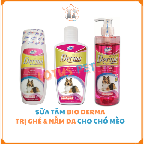 Bio - Shampoo Derma - Sữa tắm trị ghẻ nấm chó mèo 150ml/200ml/450ml