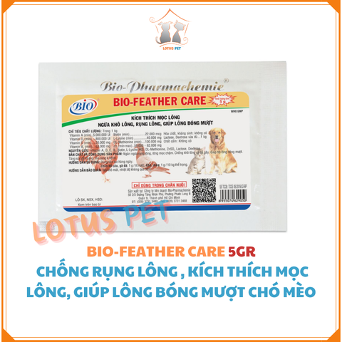 BIO-FEATHER CARE Chống Rụng Lông , Kích Thích Mọc Lông, Giúp Lông Bóng Mượt Chó Mèo