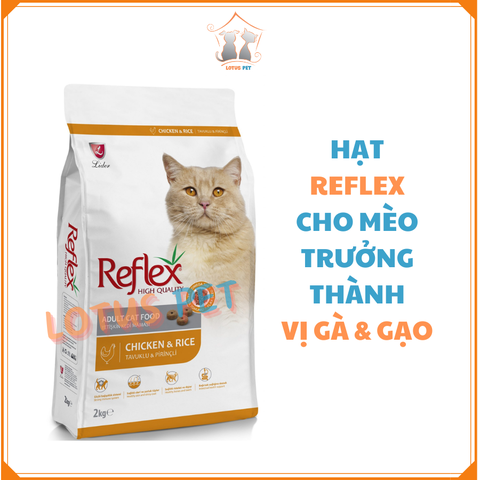 Hạt Reflex - Vị gà & gạo - Mèo trưởng thành - 2KG