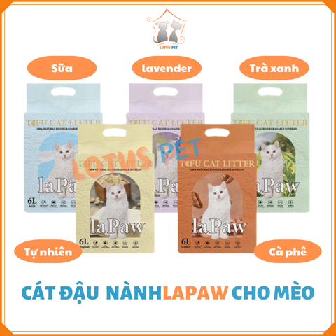 Cát vệ sinh Tofu đậu nành Lapaw cho mèo - 6L