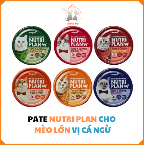 Pate cá ngừ đóng hộp Nutri Plan cho mèo - 160GR