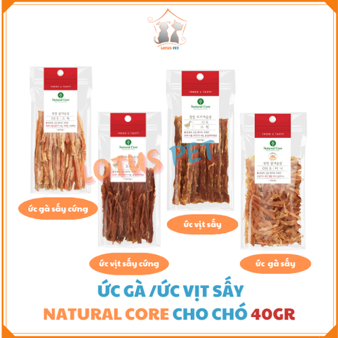 Ức gà / ức vịt sấy NATURAL CORE cho chó - 40GR