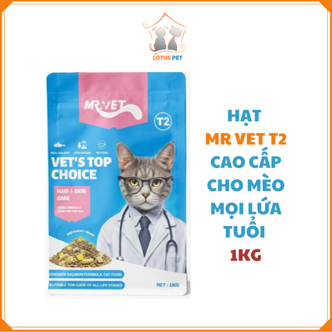 Hạt Mr. Vet T2 cho Mèo mọi lứa tuổi - 300gr/ 1kg