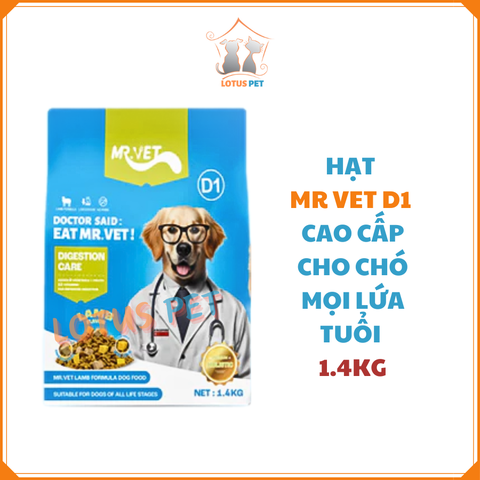 Hạt Mr. Vet D1 cho chó mọi lứa tuổi - 1,4kg