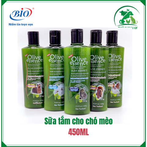 Sữa tắm Olive cho chó mèo - 450ML (Chó lông trắng/Chó lông nâu/Trị ve rận/Dưỡng lông chó/Dưỡng lông mèo)