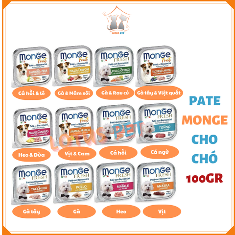 Pate Monge cho chó - 12 vị - 100gr
