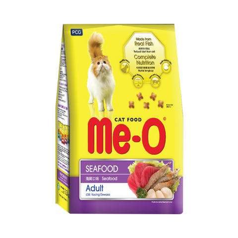 Hạt Me-O cho mèo trưởng thành - Tuna/Mackerel/Seafood