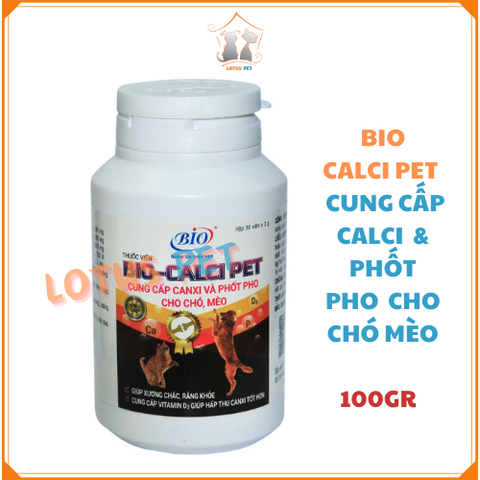 Bio Canxi Pet Cung cấp calci và phospho cho thú cưng  - Lọ 30 Viên