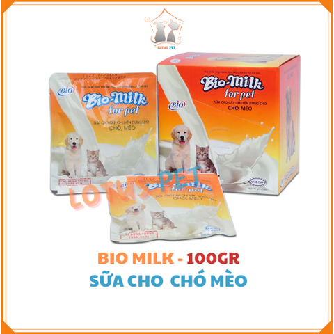 Bio Milk For Pet - Sữa cao cấp bổ sung vitamin, khoáng dành cho chó mèo - 100g