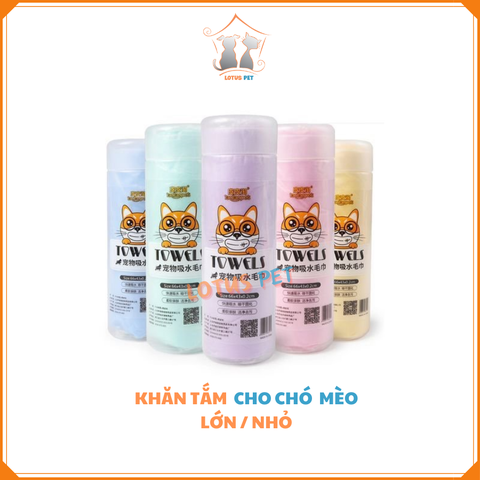 Khăn tắm cho chó mèo - Lớn/ nhỏ