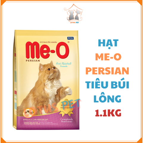 Hạt Me-O Persian dành cho mèo trưởng thành - Tiêu búi lông, hỗ trợ mượt lông