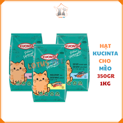 Hạt Kucinta cho mèo mọi lứa tuổi - 350gr/1kg