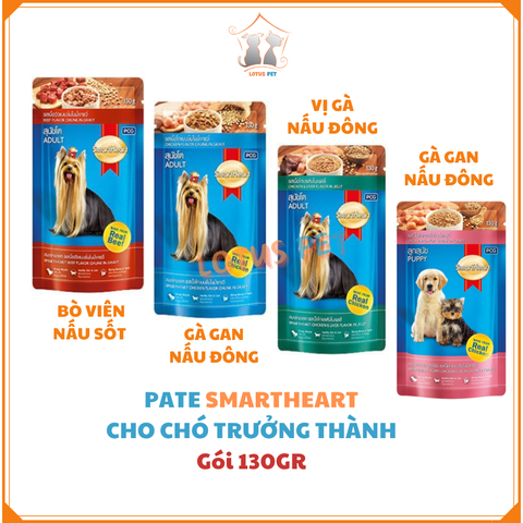 Pate Smartheart cho chó 4 vị - 130gr