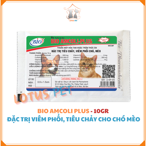 Bio Amcoli plus - Đặc trị viêm phổi, tiêu chảy cho chó mèo
