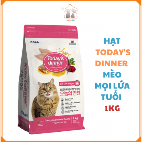 Hạt Today 's Dinner cho mèo mọi lứa tuổi - 1KG