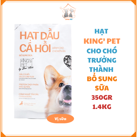 Hạt dầu cá hồi King's pet cho chó con - Bổ sung sữa - 350GR/1.4KG