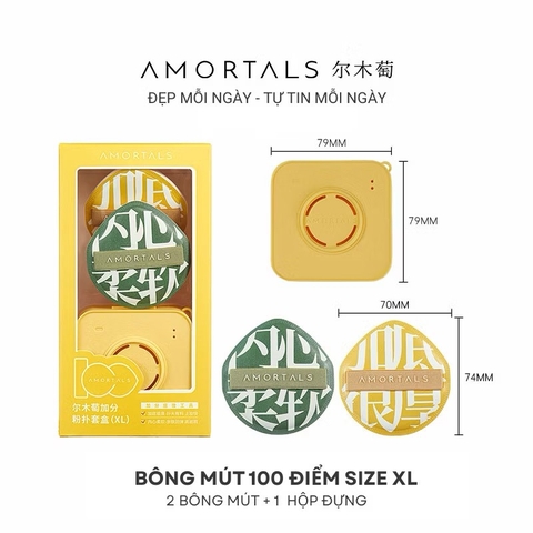 Set 2 Mút Tán Nền Amortals Bonus Points Powder Puff Set