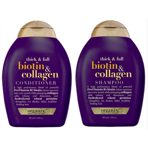 Cặp Dầu Gội Xả OGX Biotin Collagen Shampoo & Conditioner 385ml