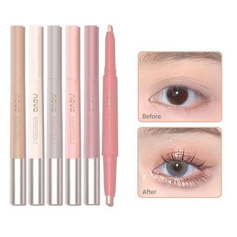 Bút Nhũ Mắt 2 Đầu Novo Star Eyes Clever Lying Silkworm Pen