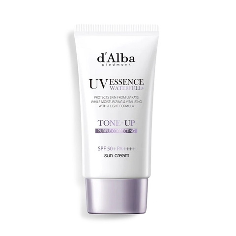 Kem Chống Nắng D'Alba UV Essence Waterfull Tone Up Purple Correcting
