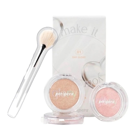 Phấn Bắt Sáng Kèm Cọ Peripera Pure Glory Highlighter Set