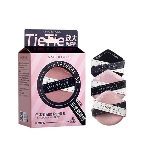 Set 3 Bông Mút Amortals Tie Tie Hồng Đen