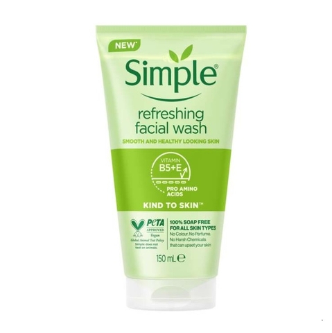 Sữa Rửa Mặt Simple Kind To Skin Refreshing Facial Wash Gel