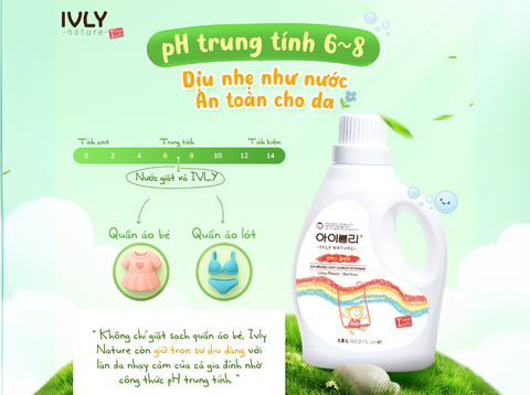 Bảng thành phần xịn của nước giặt Ivly