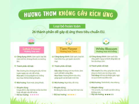Xếp hạng độ lưu hương và độ lưu hương của nước giặt Ivly