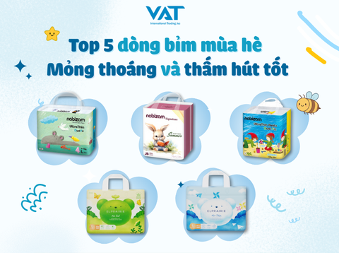 Top 5 dòng bỉm mùa hè mỏng thoáng và thấm hút tốt nhiều mẹ săn đón