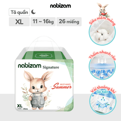 Tã Quần Nabizam Signature Summer size XL - 26m