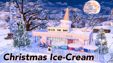 Christmas Ice-Cream Coffee - Retro style